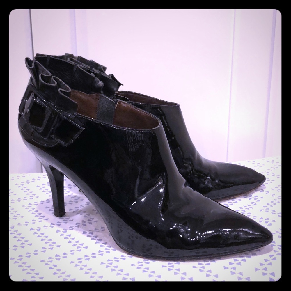 Modern Vintage patent leather booties witch costume